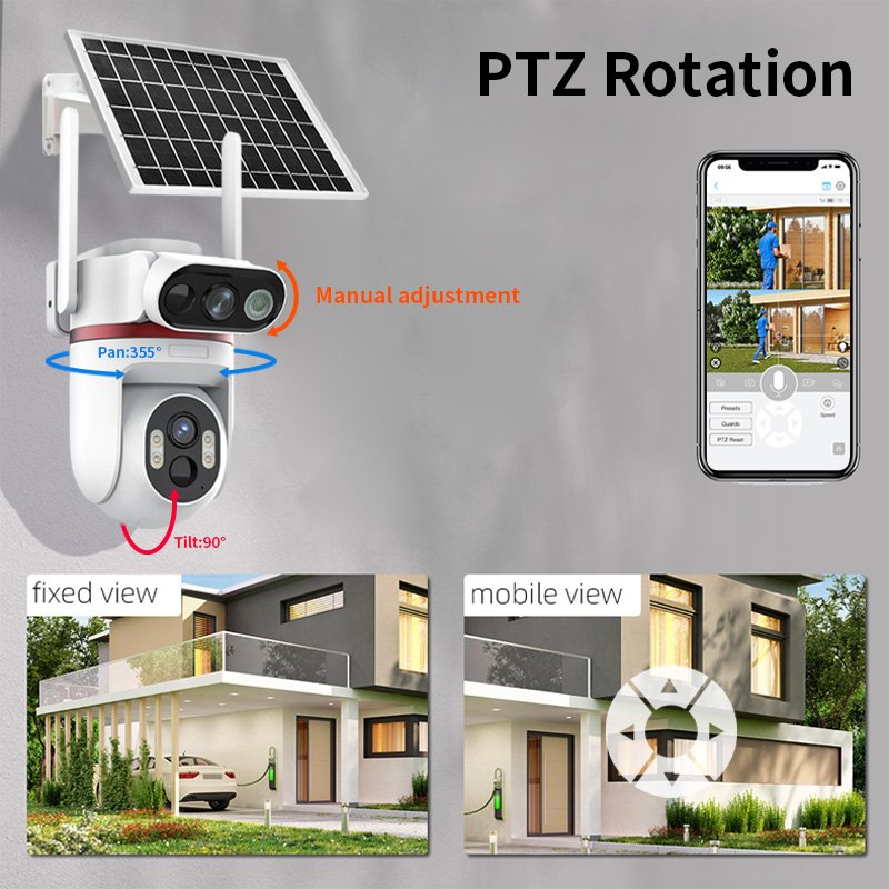 Q60 Solar-powered Dual-screen Camera - Image 4